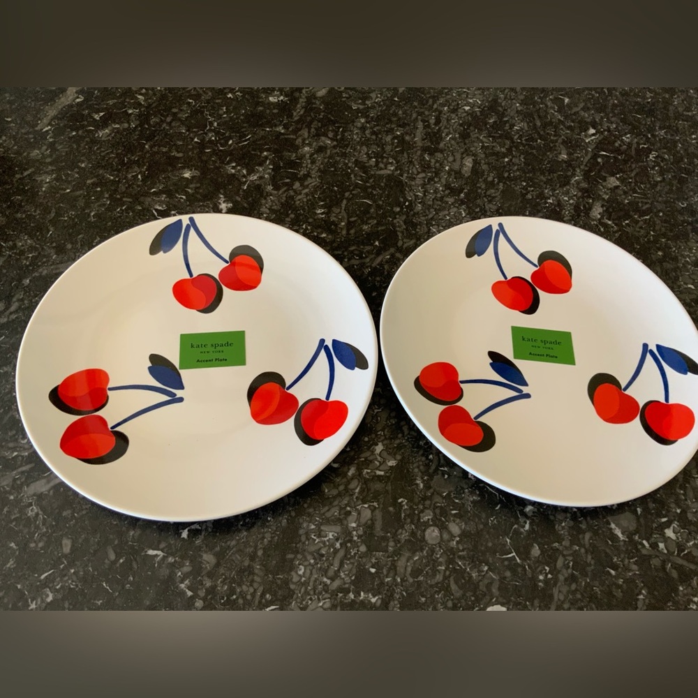 Brand New 4 Pcs kate spade antique cherry Melamine Plates 9inch